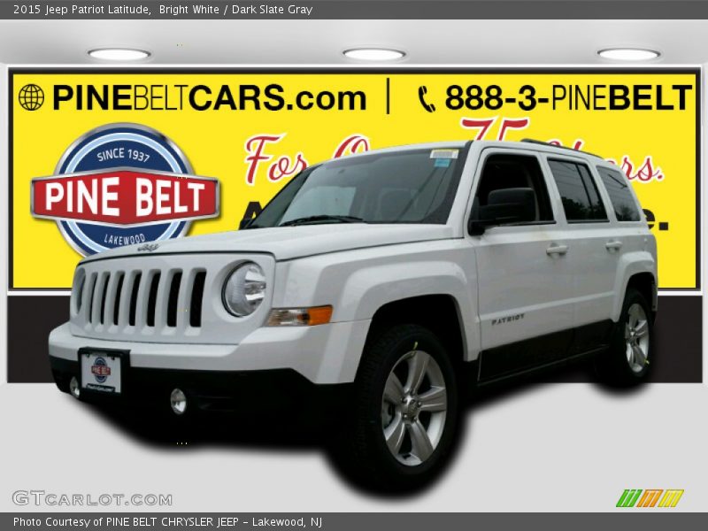 Bright White / Dark Slate Gray 2015 Jeep Patriot Latitude