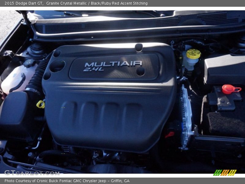 Granite Crystal Metallic / Black/Ruby Red Accent Stitching 2015 Dodge Dart GT