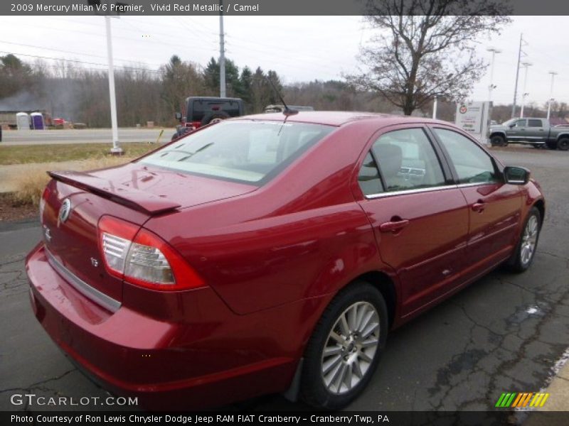 Vivid Red Metallic / Camel 2009 Mercury Milan V6 Premier