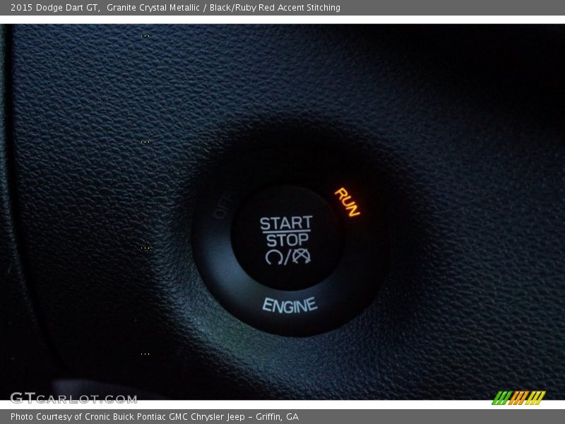 Granite Crystal Metallic / Black/Ruby Red Accent Stitching 2015 Dodge Dart GT
