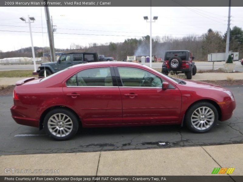 Vivid Red Metallic / Camel 2009 Mercury Milan V6 Premier