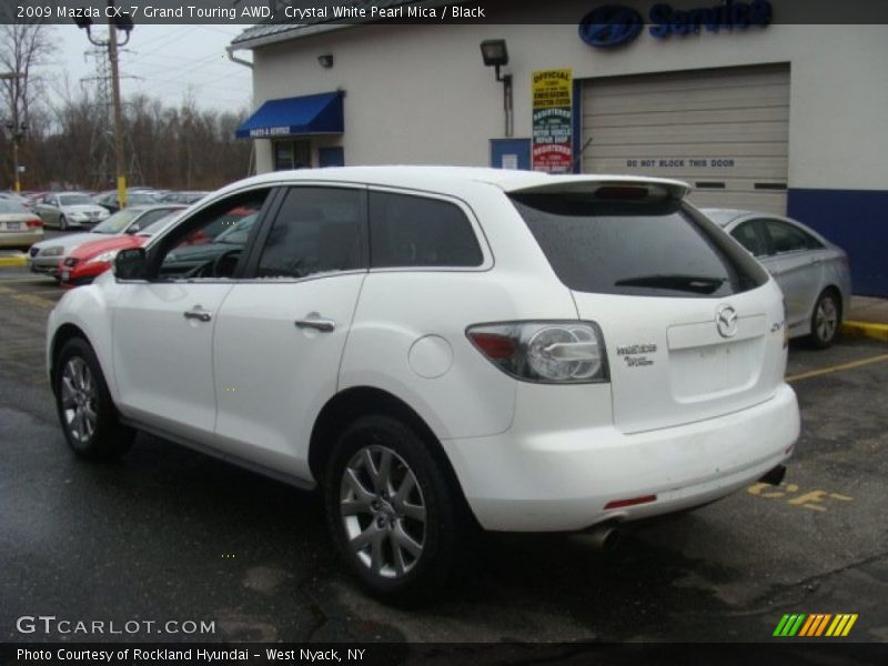 Crystal White Pearl Mica / Black 2009 Mazda CX-7 Grand Touring AWD