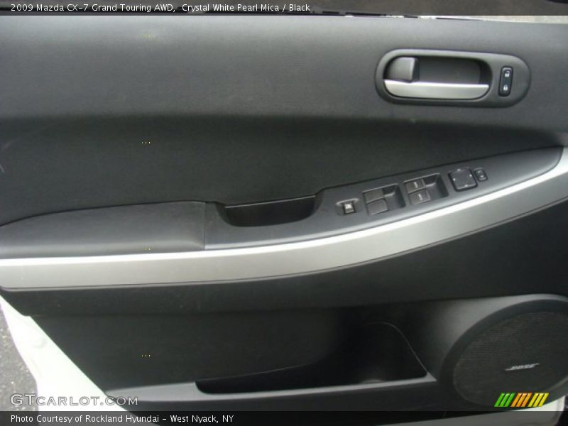 Crystal White Pearl Mica / Black 2009 Mazda CX-7 Grand Touring AWD