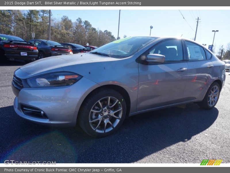 Billet Silver Metallic / Black/Light Tungsten Accent Stitching 2015 Dodge Dart SXT