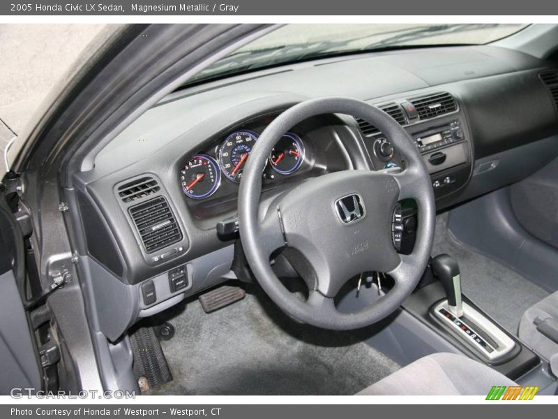 Magnesium Metallic / Gray 2005 Honda Civic LX Sedan