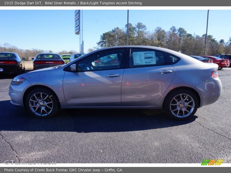 Billet Silver Metallic / Black/Light Tungsten Accent Stitching 2015 Dodge Dart SXT