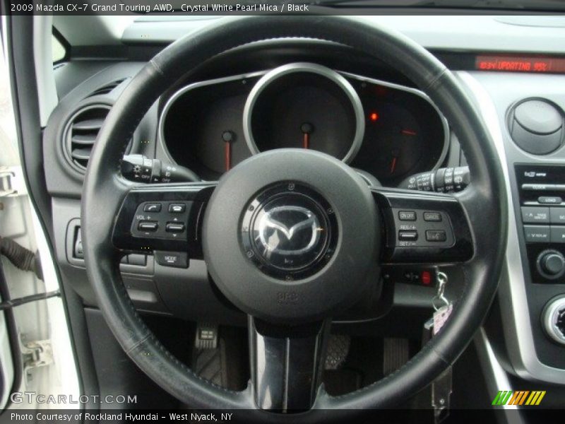 Crystal White Pearl Mica / Black 2009 Mazda CX-7 Grand Touring AWD