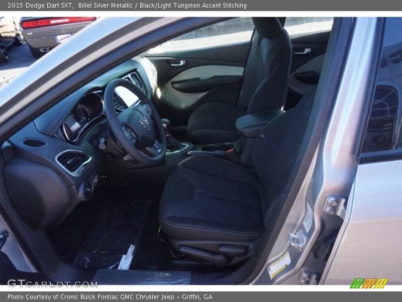 Billet Silver Metallic / Black/Light Tungsten Accent Stitching 2015 Dodge Dart SXT