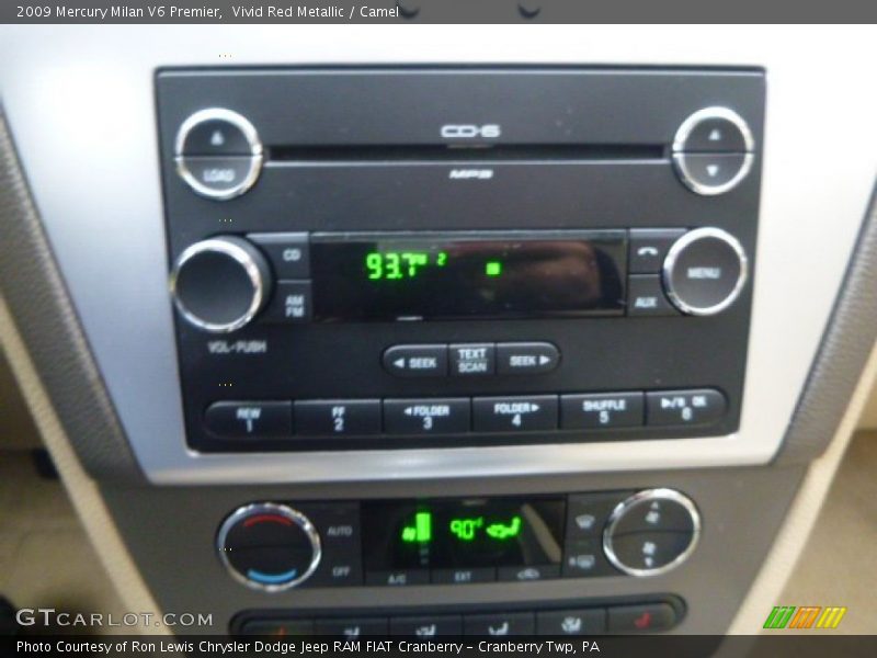 Vivid Red Metallic / Camel 2009 Mercury Milan V6 Premier