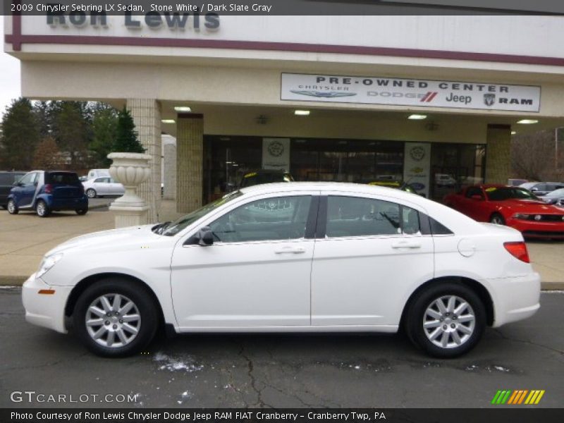 Stone White / Dark Slate Gray 2009 Chrysler Sebring LX Sedan