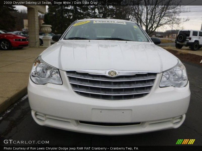Stone White / Dark Slate Gray 2009 Chrysler Sebring LX Sedan