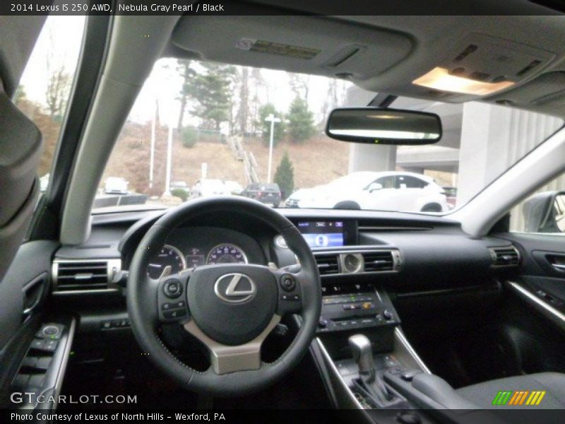 Nebula Gray Pearl / Black 2014 Lexus IS 250 AWD