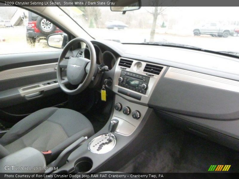 Stone White / Dark Slate Gray 2009 Chrysler Sebring LX Sedan
