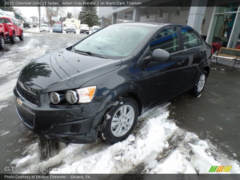 Ashen Gray Metallic / Jet Black/Dark Titanium 2015 Chevrolet Sonic LT Sedan