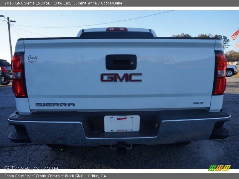 Summit White / Cocoa/Dune 2015 GMC Sierra 1500 SLT Crew Cab