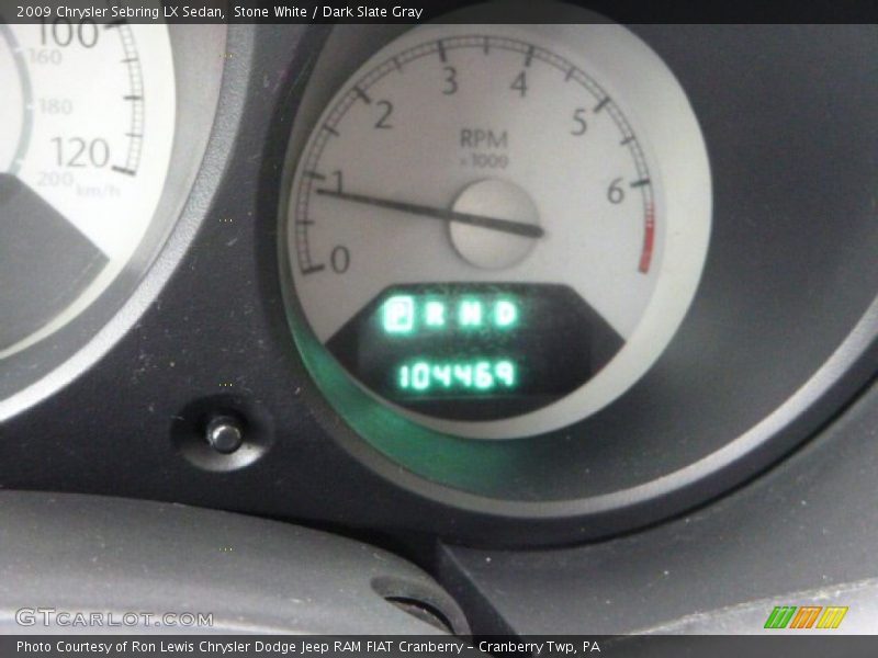 Stone White / Dark Slate Gray 2009 Chrysler Sebring LX Sedan