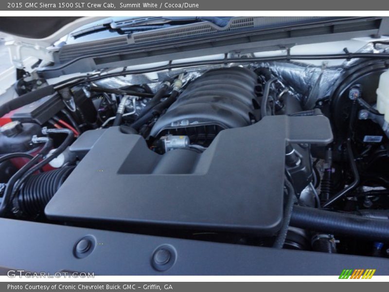 Summit White / Cocoa/Dune 2015 GMC Sierra 1500 SLT Crew Cab