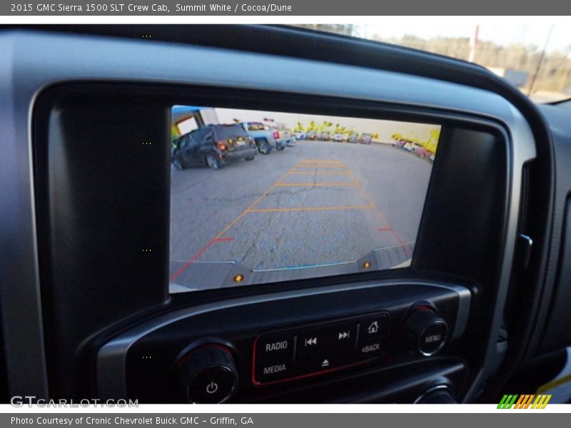 Summit White / Cocoa/Dune 2015 GMC Sierra 1500 SLT Crew Cab