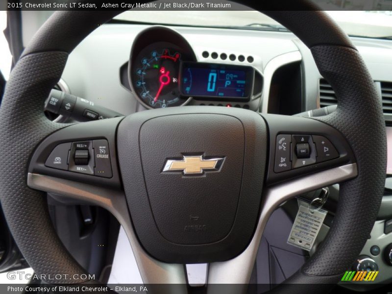 Ashen Gray Metallic / Jet Black/Dark Titanium 2015 Chevrolet Sonic LT Sedan