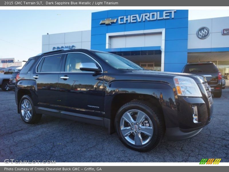 Dark Sapphire Blue Metallic / Light Titanium 2015 GMC Terrain SLT