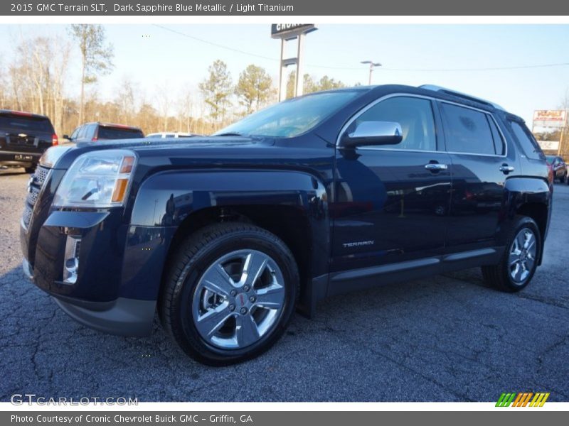 Dark Sapphire Blue Metallic / Light Titanium 2015 GMC Terrain SLT