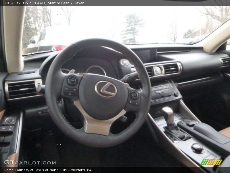 Starfire Pearl / Flaxen 2014 Lexus IS 250 AWD