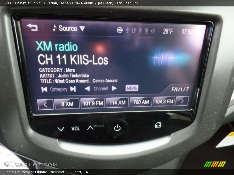 Ashen Gray Metallic / Jet Black/Dark Titanium 2015 Chevrolet Sonic LT Sedan