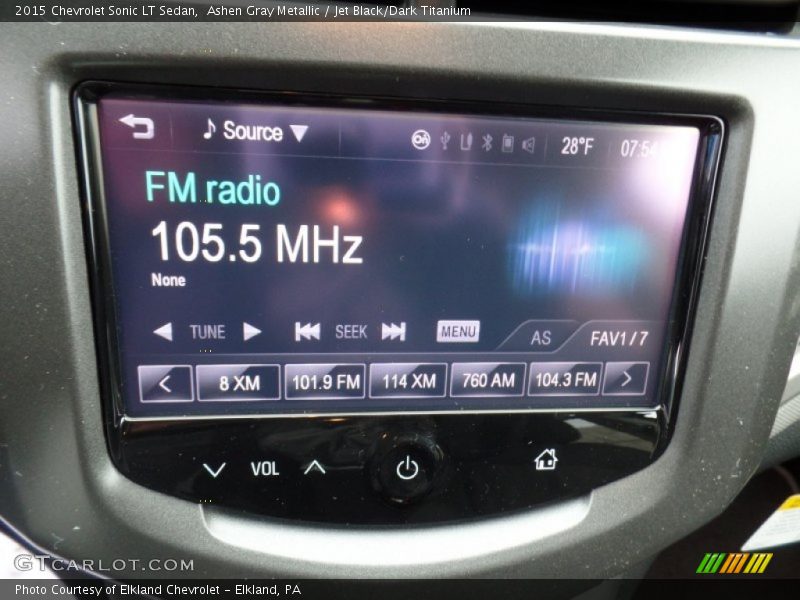 Ashen Gray Metallic / Jet Black/Dark Titanium 2015 Chevrolet Sonic LT Sedan