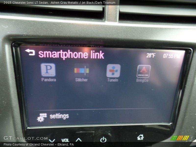 Ashen Gray Metallic / Jet Black/Dark Titanium 2015 Chevrolet Sonic LT Sedan