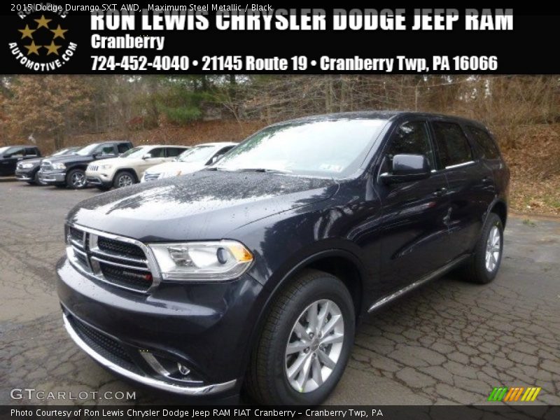 Maximum Steel Metallic / Black 2015 Dodge Durango SXT AWD