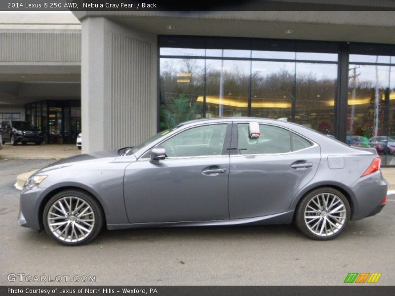Nebula Gray Pearl / Black 2014 Lexus IS 250 AWD