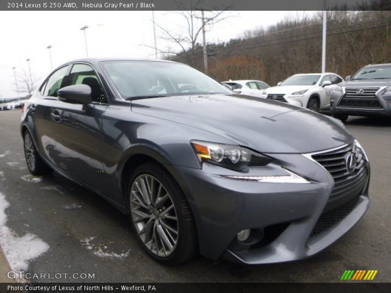 Nebula Gray Pearl / Black 2014 Lexus IS 250 AWD