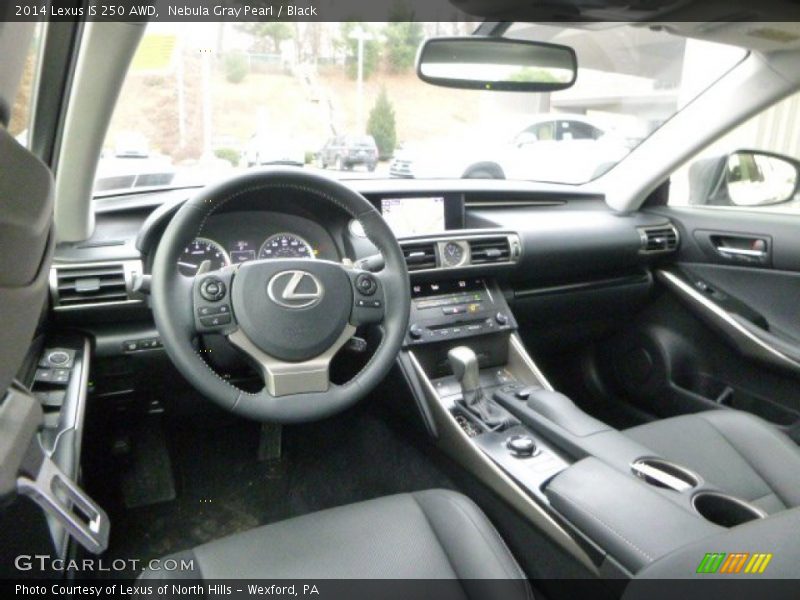 Nebula Gray Pearl / Black 2014 Lexus IS 250 AWD