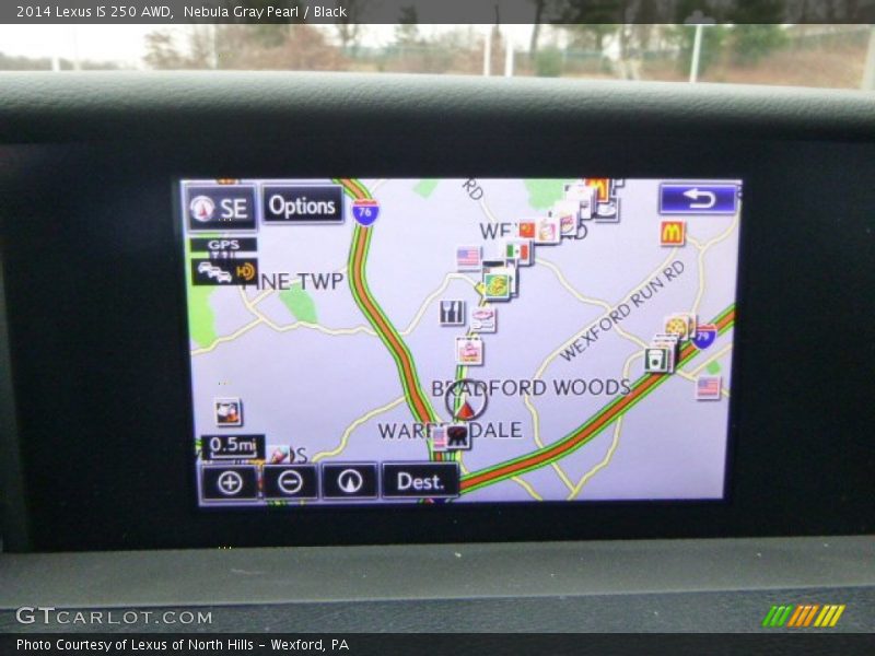 Nebula Gray Pearl / Black 2014 Lexus IS 250 AWD