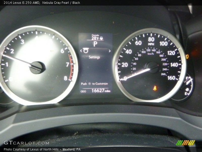Nebula Gray Pearl / Black 2014 Lexus IS 250 AWD