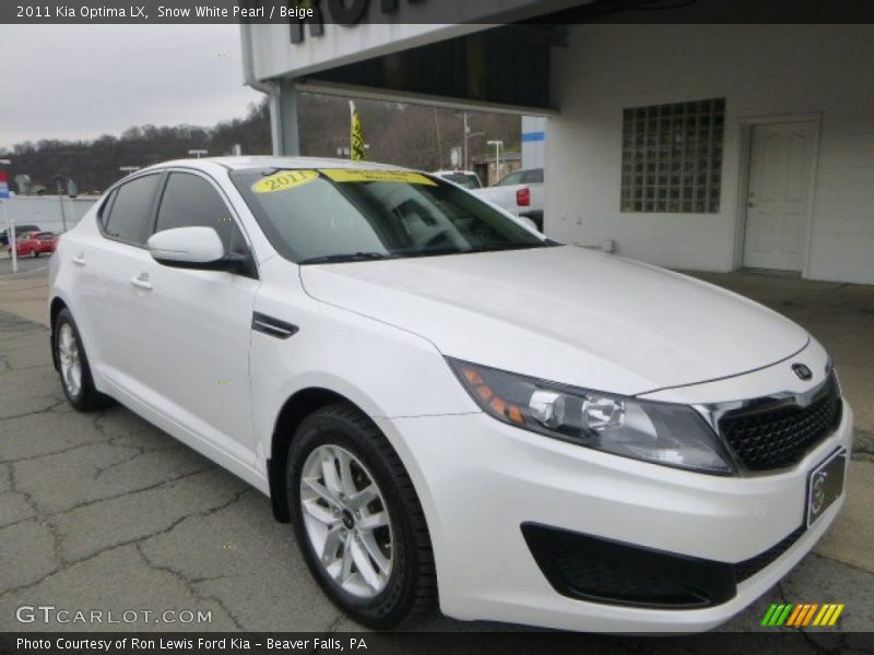 Snow White Pearl / Beige 2011 Kia Optima LX