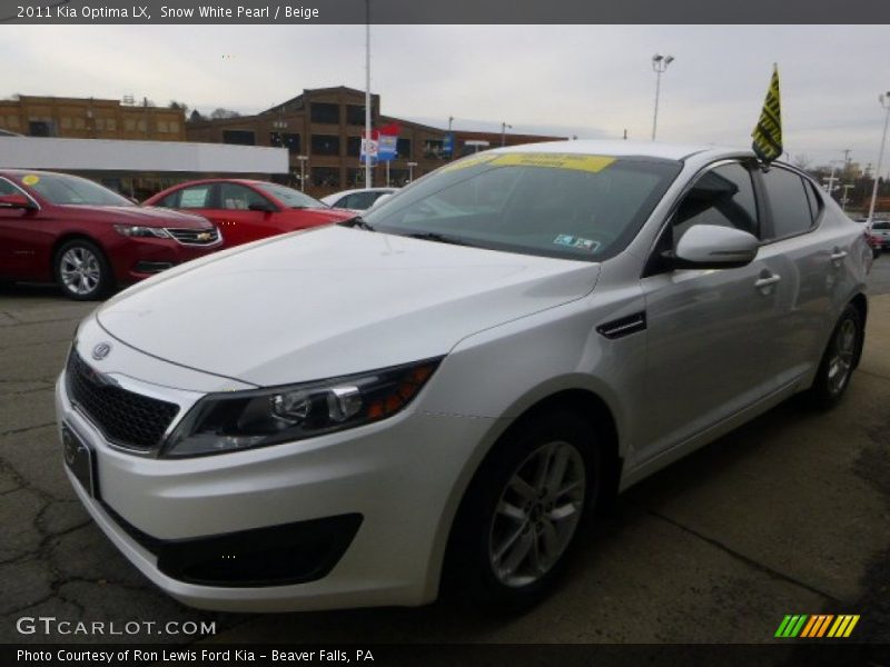 Snow White Pearl / Beige 2011 Kia Optima LX