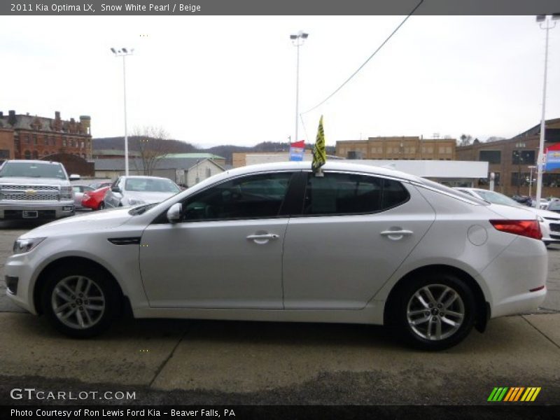 Snow White Pearl / Beige 2011 Kia Optima LX