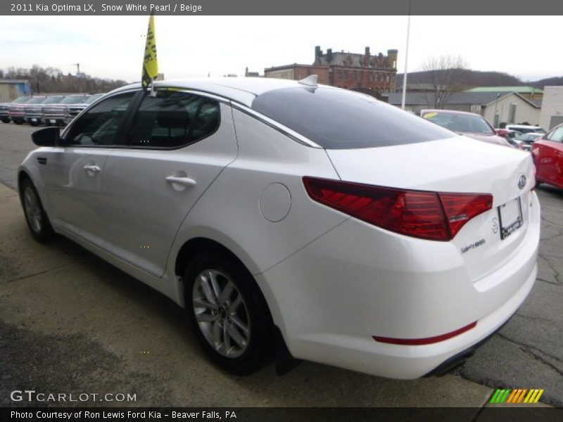 Snow White Pearl / Beige 2011 Kia Optima LX