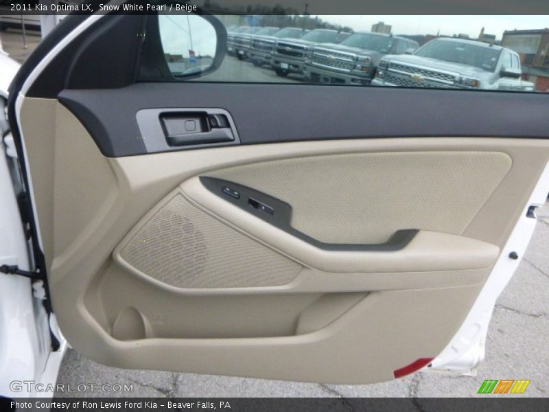 Snow White Pearl / Beige 2011 Kia Optima LX