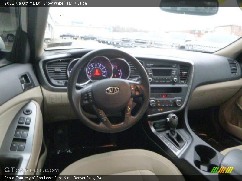 Snow White Pearl / Beige 2011 Kia Optima LX