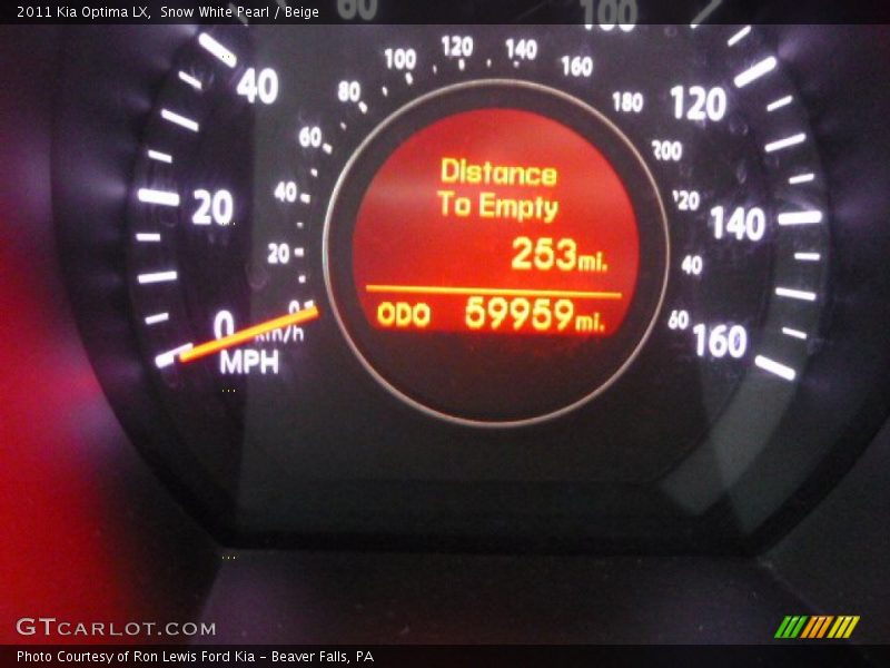 Snow White Pearl / Beige 2011 Kia Optima LX