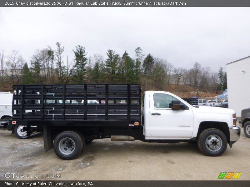 Summit White / Jet Black/Dark Ash 2015 Chevrolet Silverado 3500HD WT Regular Cab Stake Truck