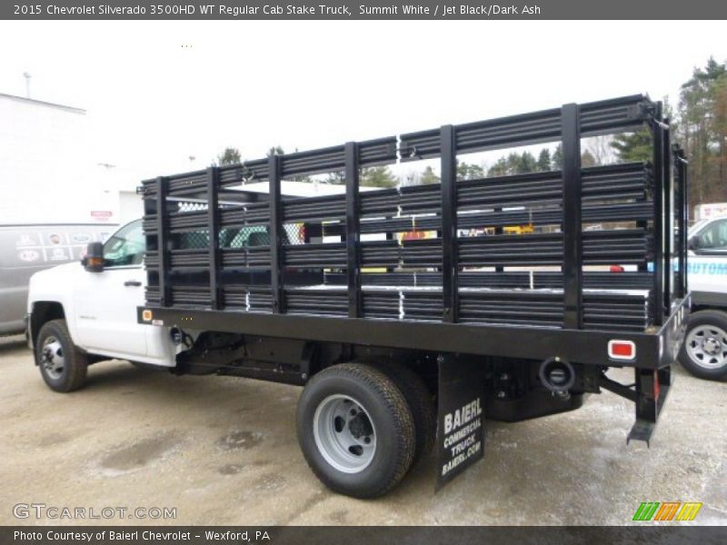 Summit White / Jet Black/Dark Ash 2015 Chevrolet Silverado 3500HD WT Regular Cab Stake Truck