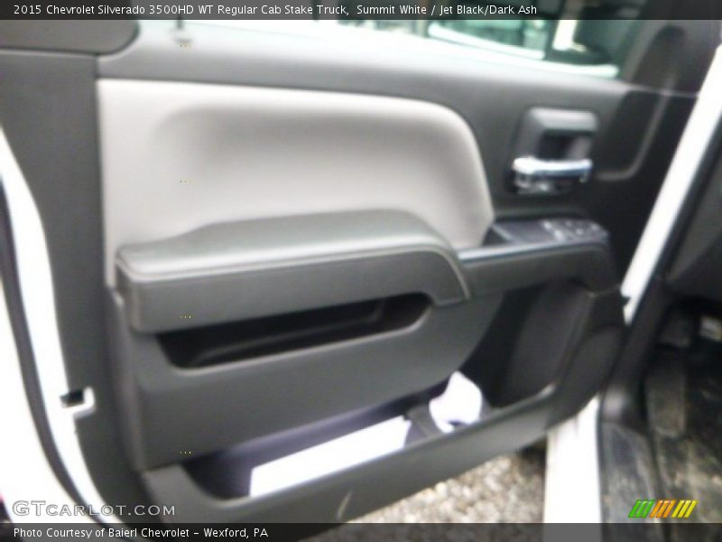 Summit White / Jet Black/Dark Ash 2015 Chevrolet Silverado 3500HD WT Regular Cab Stake Truck