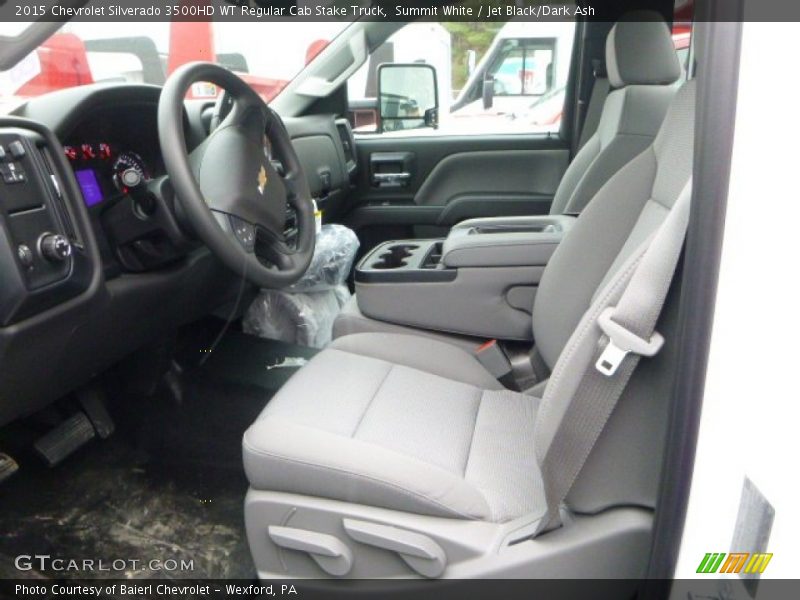 Summit White / Jet Black/Dark Ash 2015 Chevrolet Silverado 3500HD WT Regular Cab Stake Truck
