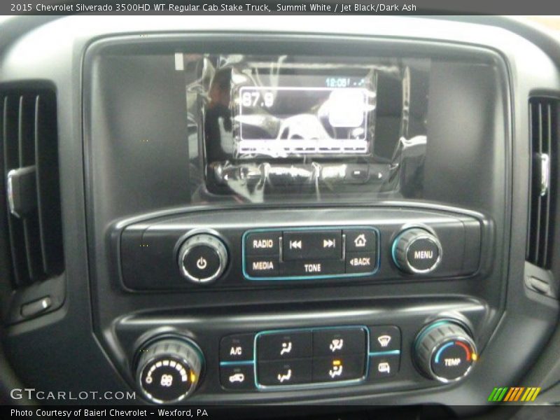 Summit White / Jet Black/Dark Ash 2015 Chevrolet Silverado 3500HD WT Regular Cab Stake Truck