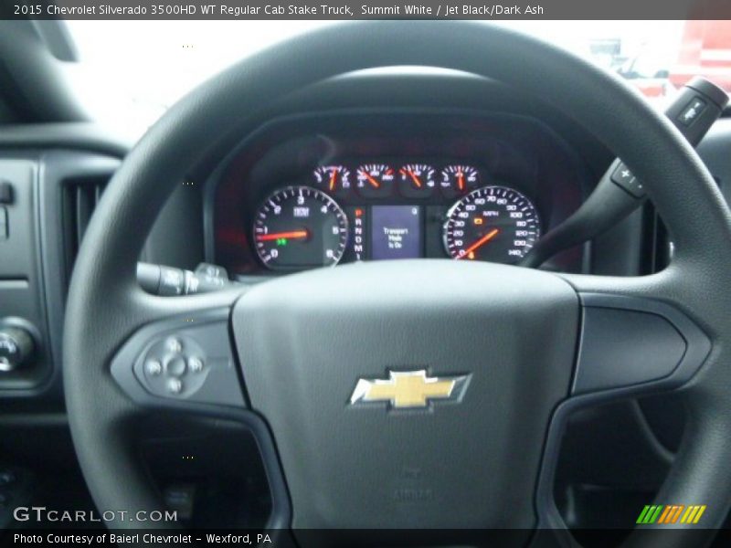 Summit White / Jet Black/Dark Ash 2015 Chevrolet Silverado 3500HD WT Regular Cab Stake Truck
