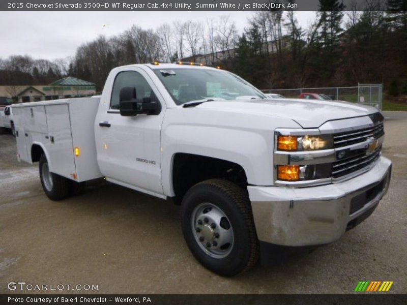 Summit White / Jet Black/Dark Ash 2015 Chevrolet Silverado 3500HD WT Regular Cab 4x4 Utility