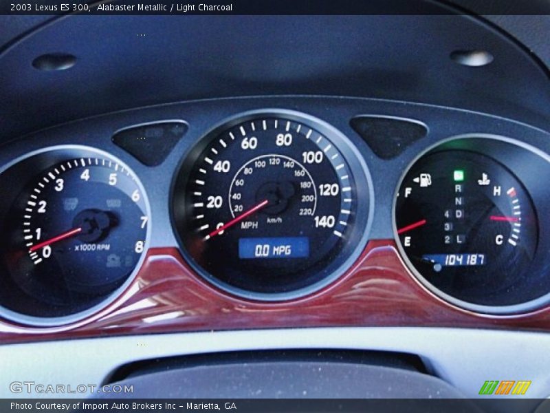Alabaster Metallic / Light Charcoal 2003 Lexus ES 300